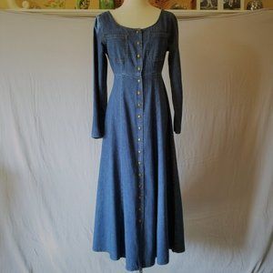 Vintage Y2K Boho Cottagecore Denim Dress S / M